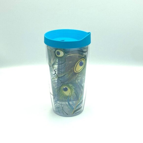 TERVIS Tumbler Peacock Pattern w/Lid 16 oz Hot Cold Insulated Travel - Picture 4 of 6